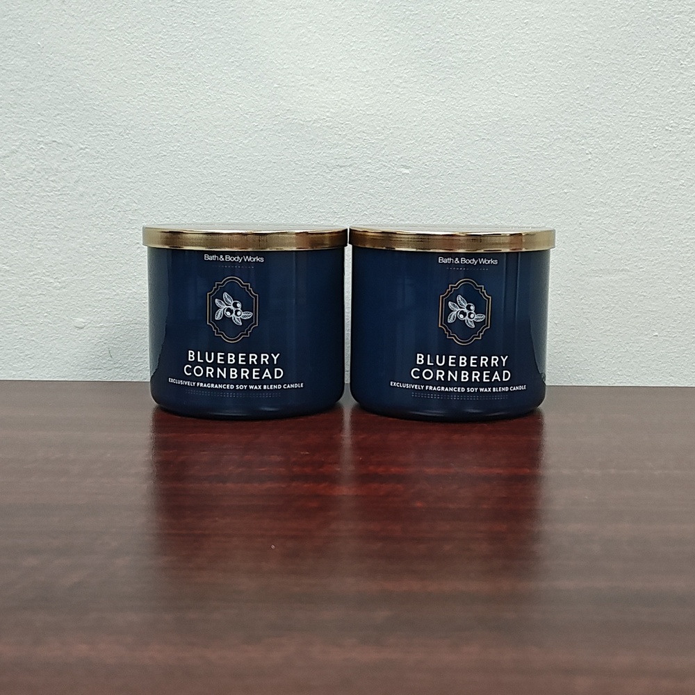 Bath & Body Works White Barn "BOOK LOFT" 3-Wick Candles - Set of 2
